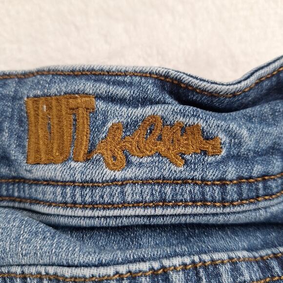 KUT from the Kloth Cropped Ankle Jeans Dark Wash Mid Rise Ladies Size 4 Stretch - Picture 4 of 11